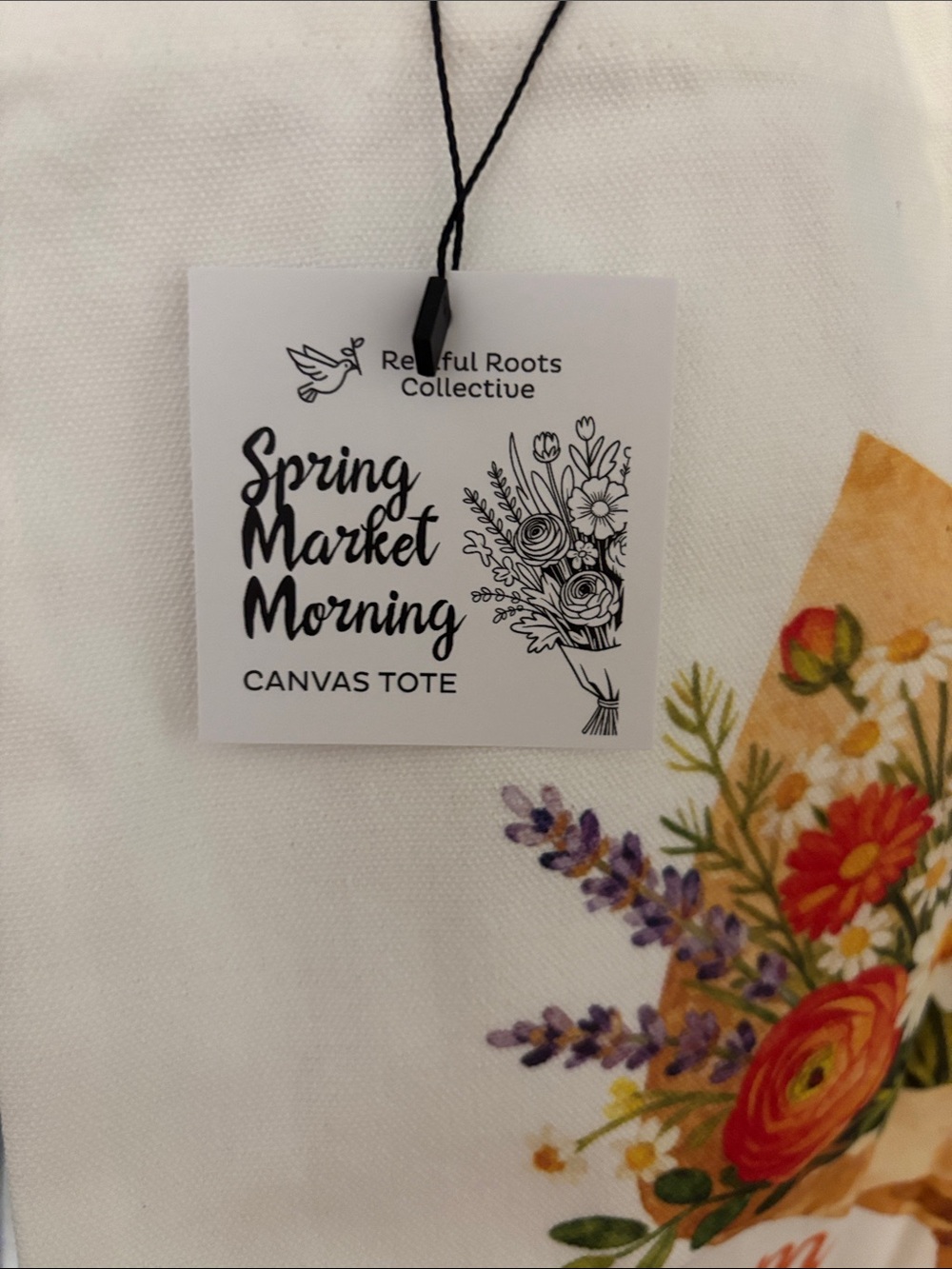 Restful Roots Collective Spring Market Morning tote - Picture 3 of 8